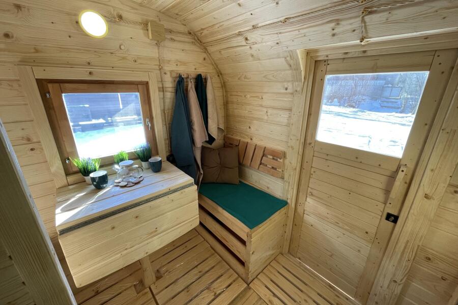 Квадрохаус баня 4 м с козырьком, боковой вход , фото 4