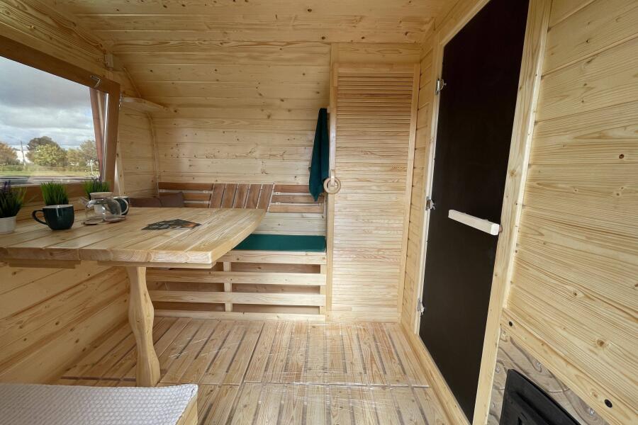 Квадрохаус баня 4,5 м с козырьком, боковой вход, фото 5