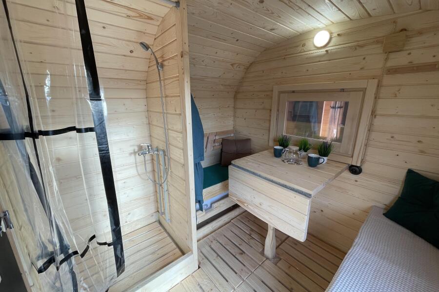Квадрохаус баня 4,5 м с козырьком, боковой вход, фото 13