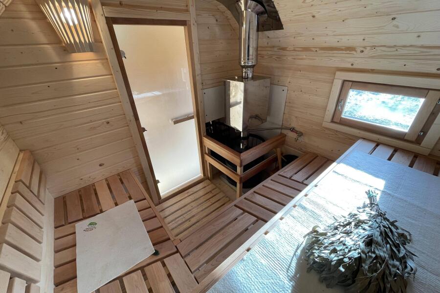 Квадрохаус баня 4,5 м с козырьком, боковой вход, фото 16