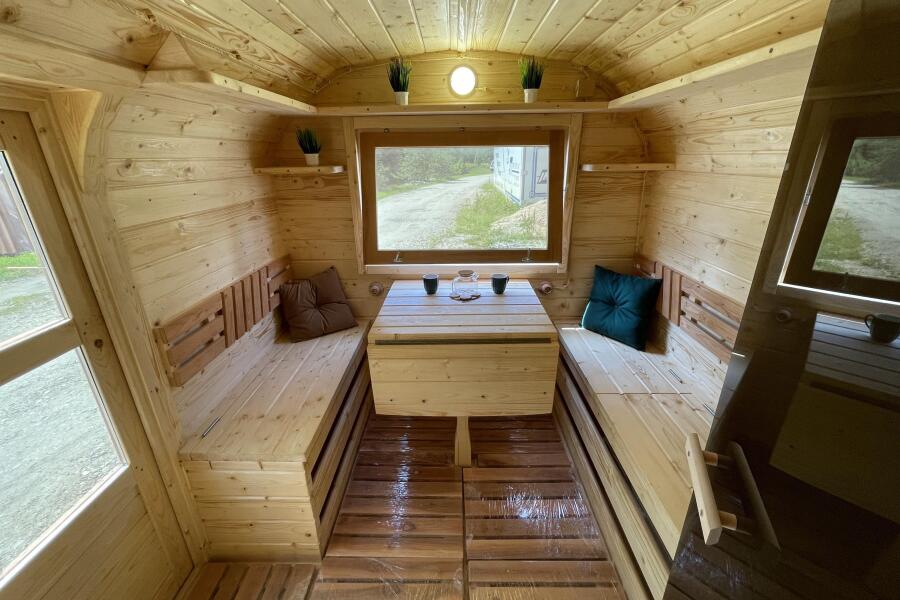 Квадрохаус баня 6 м с козырьком, боковой вход, фото 4
