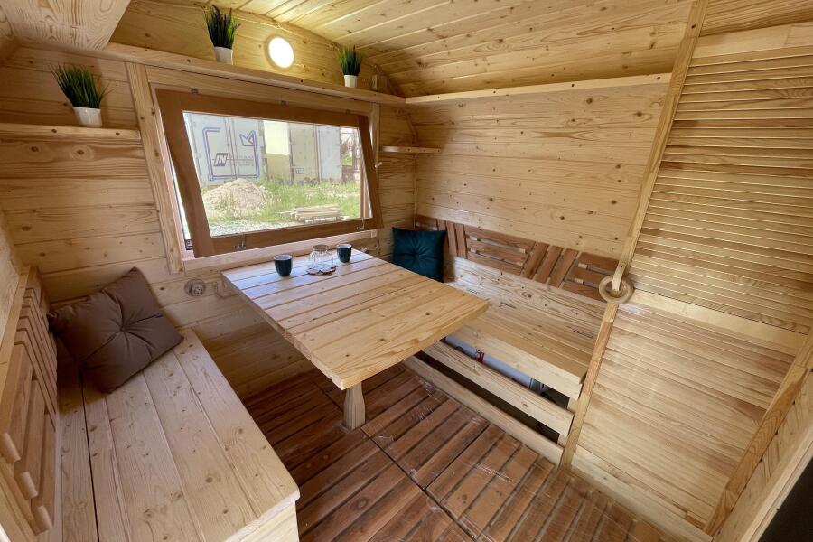 Квадрохаус баня 6 м с козырьком, боковой вход, фото 6