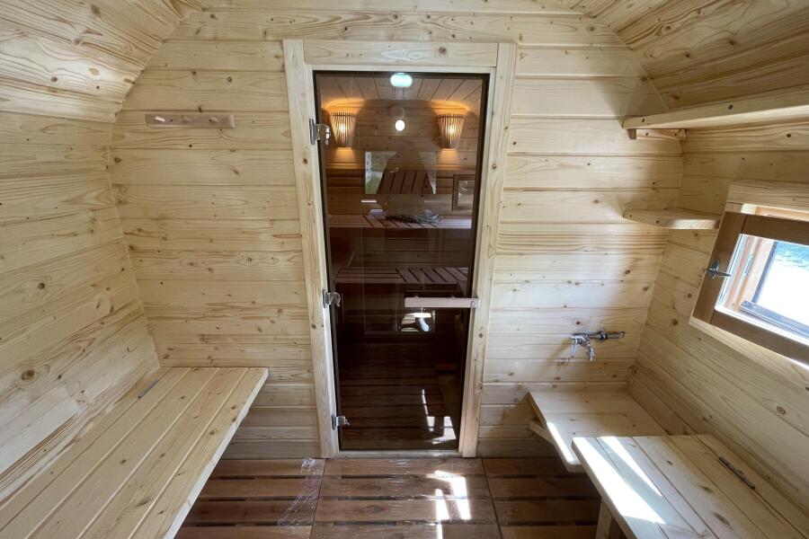 Квадрохаус баня 6 м с козырьком, боковой вход, фото 8