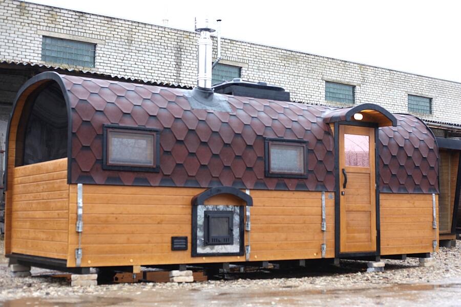 Квадрохаус баня 6 м с козырьком, боковой вход, фото 12