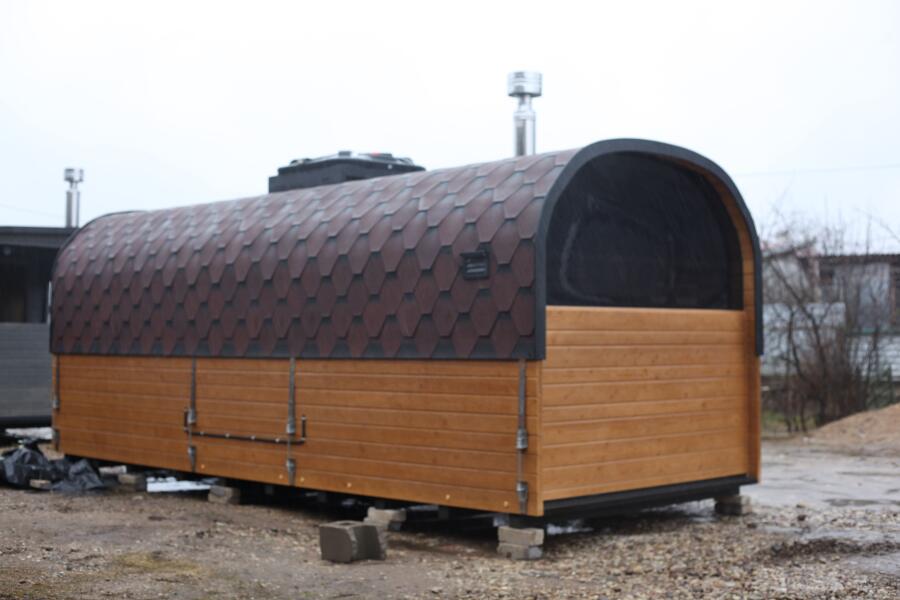 Квадрохаус баня 6 м с козырьком, боковой вход, фото 13