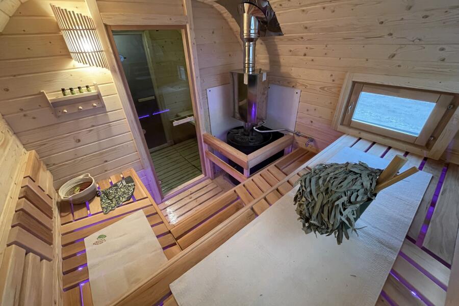 Квадрохаус баня 6 м с козырьком, боковой вход, фото 18