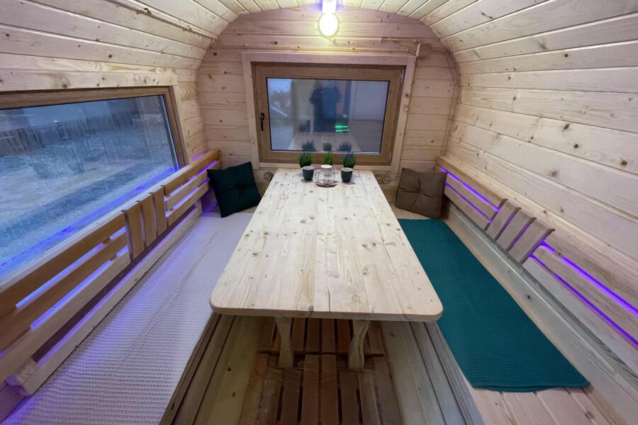 Квадро баня 6 м с козырьком, с раздевалкой, боковой вход, фото 7