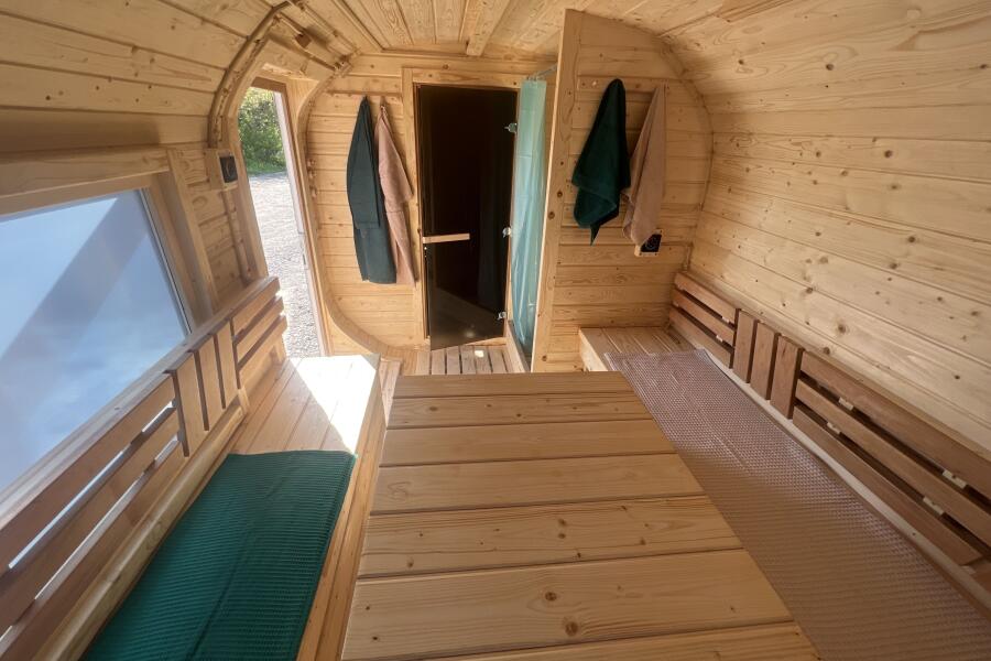 Квадро баня 6 м с козырьком, с раздевалкой, боковой вход, фото 15