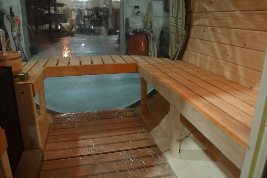 Баня-бочка Батискаф 2,5 м с козырьком, фото 14