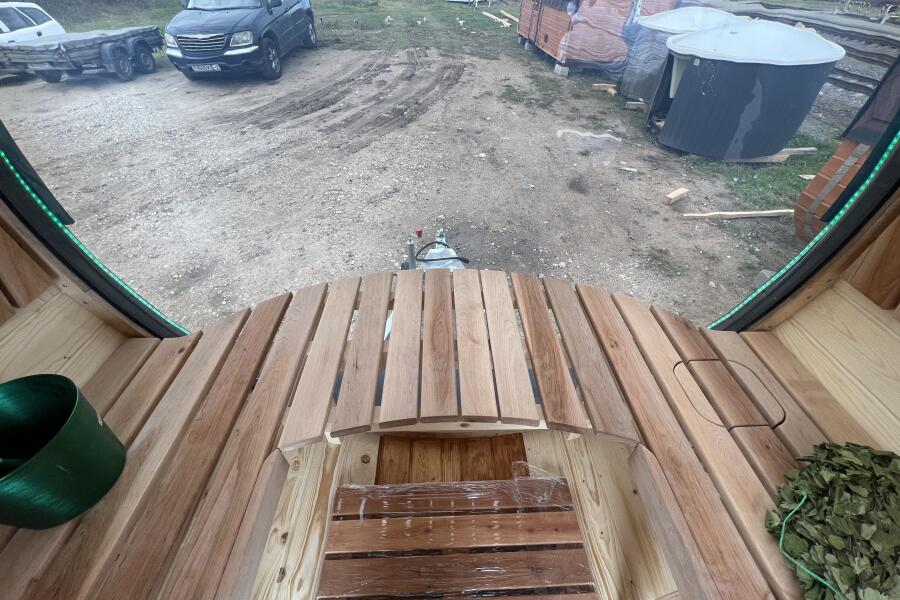 Баня-бочка Батискаф 3 м с козырьком, фото 11