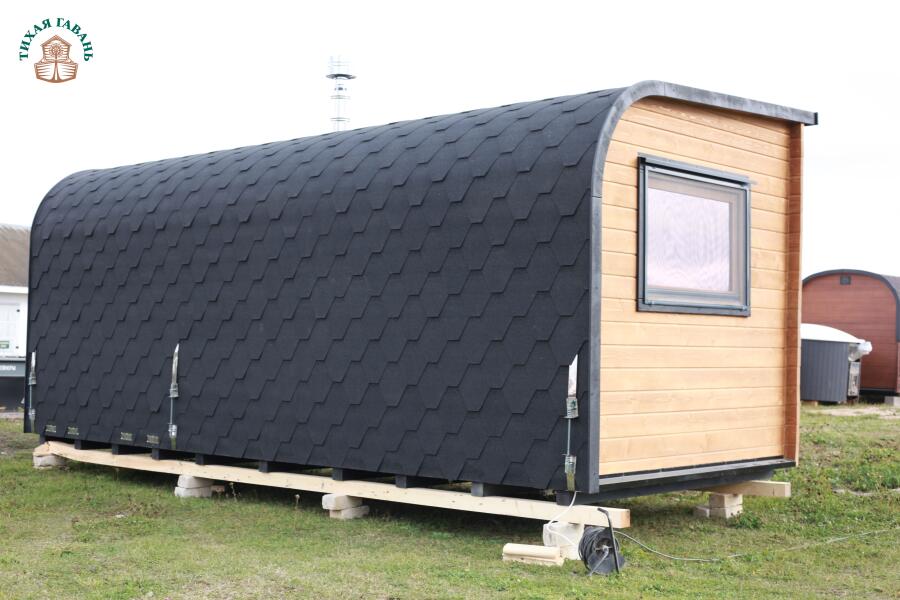 Баня Парус 6 м, 2 отд, боковой вход, со спальным местом и душевой, топка внутри, фото 2