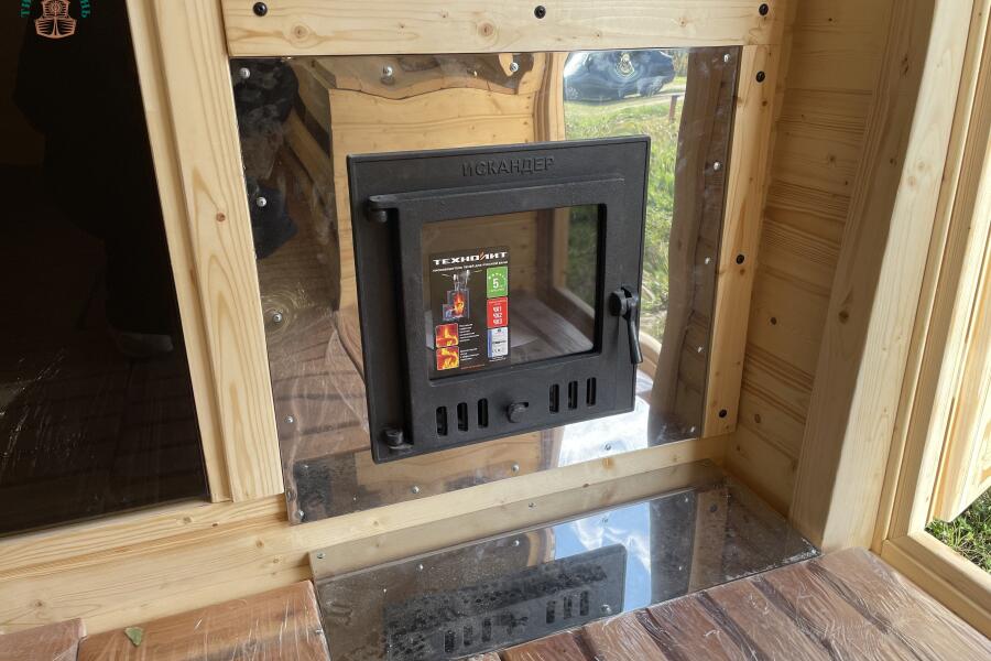 Баня Парус 6 м, 2 отд, боковой вход, со спальным местом и душевой, топка внутри, фото 10