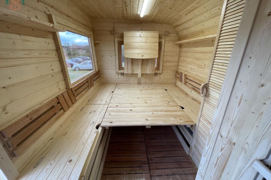 Баня Парус 6 м, 2 отд, боковой вход, со спальным местом и душевой, топка внутри, фото 19