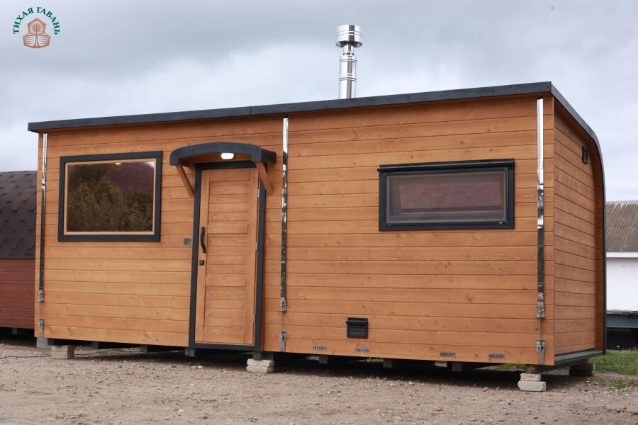 Парус 6 м, 2 отделения, с душевой, боковой вход, топка внутри, фото 2