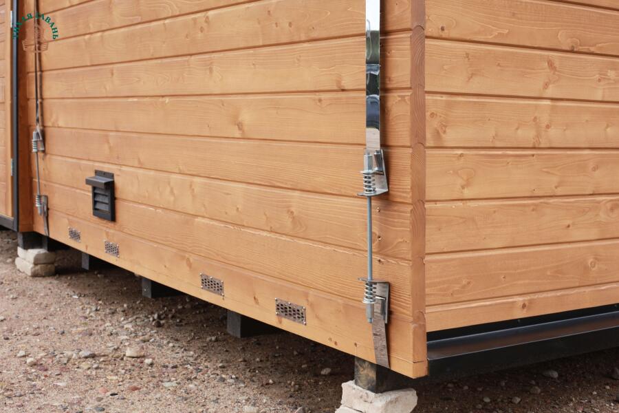 Парус 6 м, 2 отделения, с душевой, боковой вход, топка внутри, фото 5