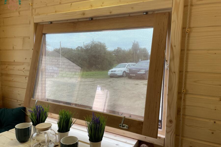 Парус 6 м, 2 отделения, с душевой, боковой вход, топка внутри, фото 12