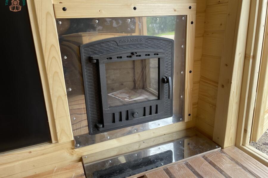 Парус 6 м, 2 отделения, с душевой, боковой вход, топка внутри, фото 17