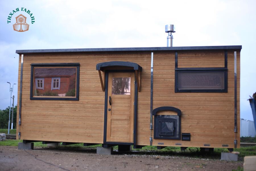 Баня Парус 6 м, 2 отделения, с душевой, боковой вход, фото 2