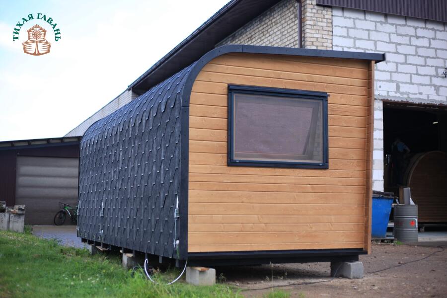 Баня Парус 6 м, 2 отделения, с душевой, боковой вход, фото 3