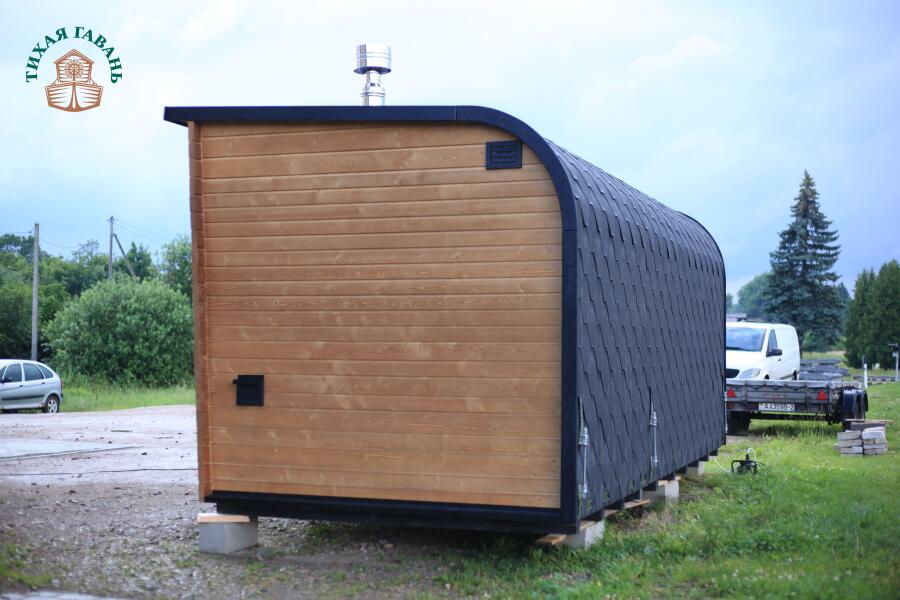 Баня Парус 6 м, 2 отделения, с душевой, боковой вход, фото 4