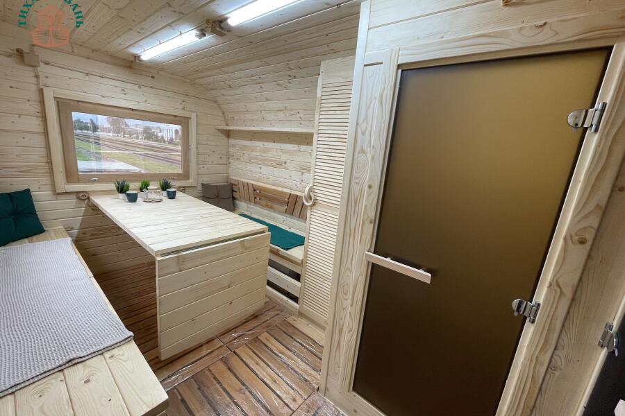 Баня Парус 6 м, 2 отделения, с душевой, боковой вход, фото 10
