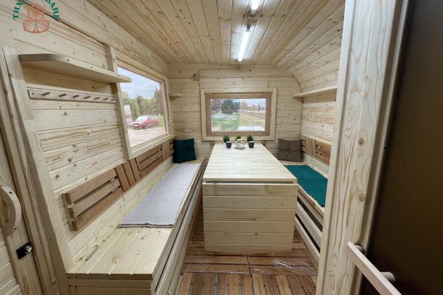 Баня Парус 6 м, 2 отделения, с душевой, боковой вход, фото 11