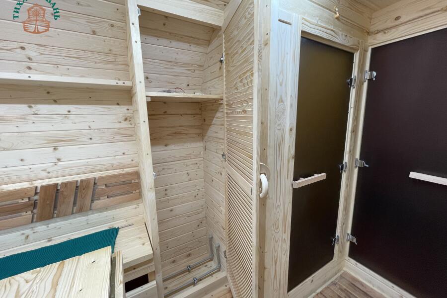 Баня Парус 6 м, 2 отделения, с душевой, боковой вход, фото 16