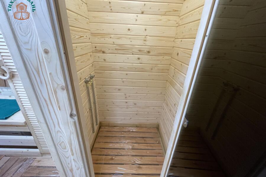 Баня Парус 6 м, 2 отделения, с душевой, боковой вход, фото 17
