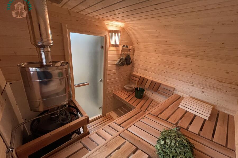 Баня Парус 6 м, 2 отделения, с душевой, боковой вход, фото 21