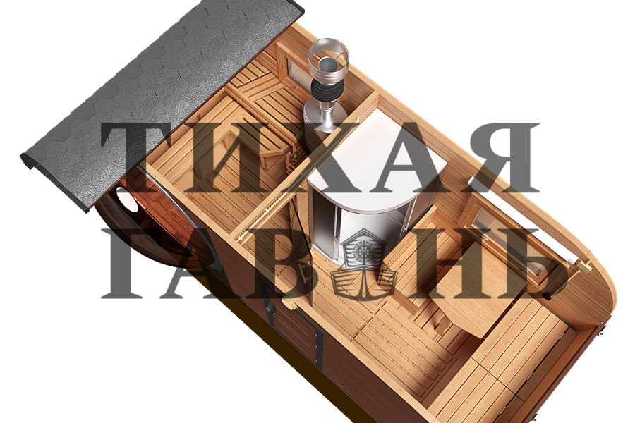 Баня овальная Батискаф 2,4х6 м , фото 2