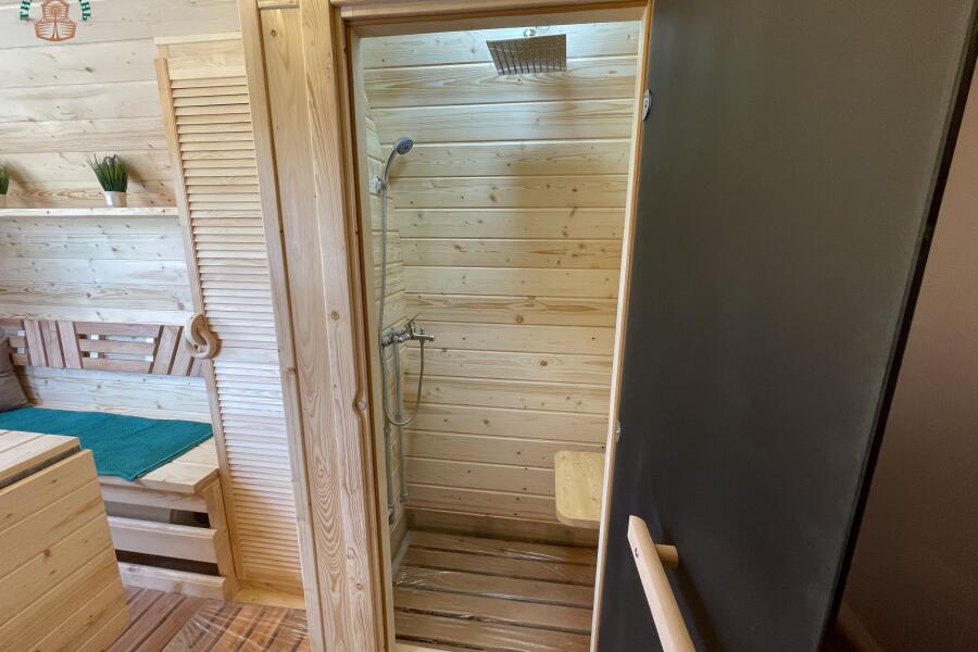 Баня Сундук Премиум 6 м, 2 отделения, боковой вход, с душевой и системой АвтоПар, фото 15