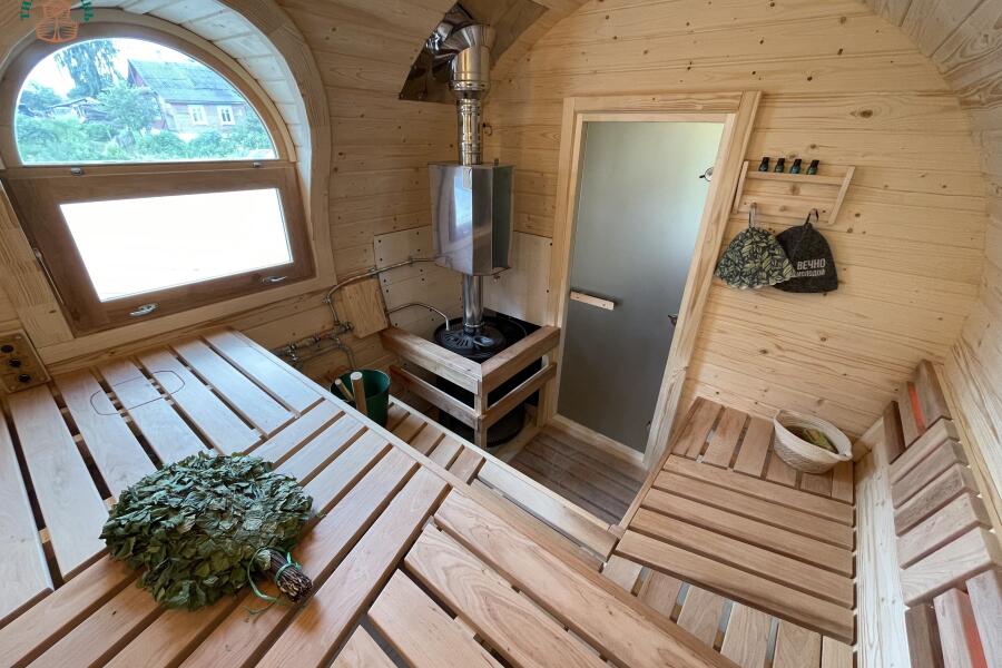 Баня Сундук Премиум 6 м, 2 отделения, боковой вход, с душевой и системой АвтоПар, фото 20