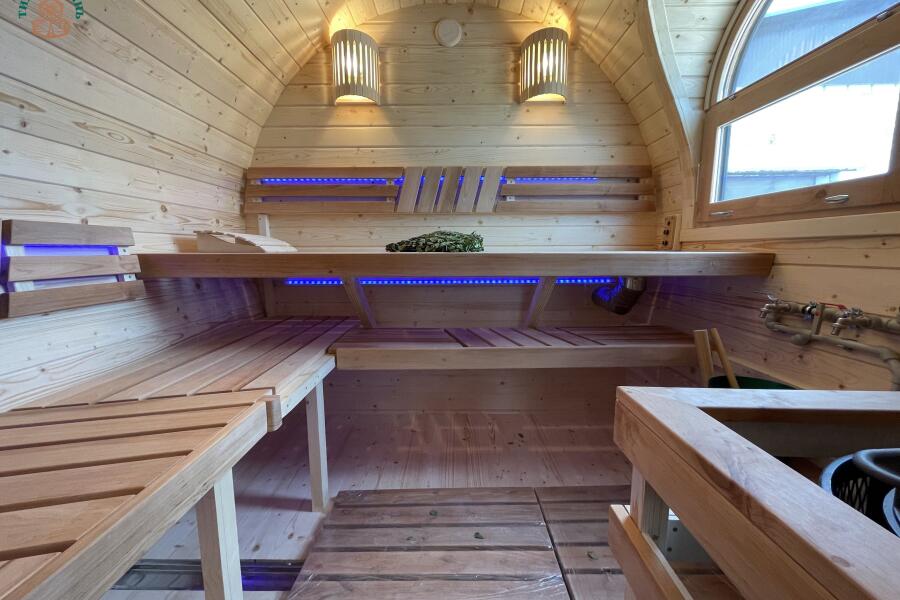 Баня Сундук Премиум 6 м, 2 отделения, боковой вход, с душевой и системой АвтоПар, фото 27