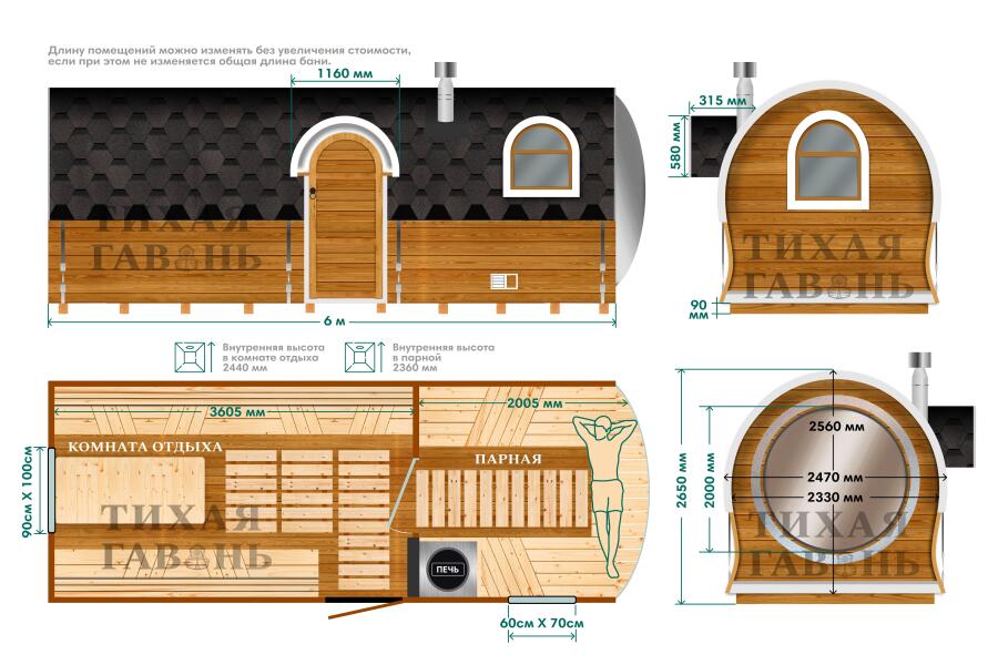 Баня Сундук Премиум Сфера 6 м, фото 2