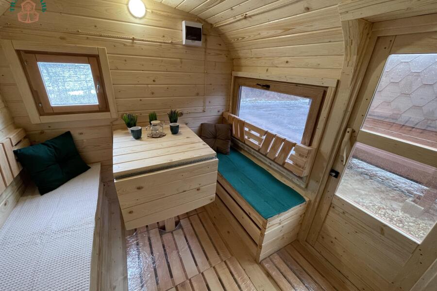 Баня Квадро 6 м, 3 отделения, с подсветкой. Цвет Орех темный, фото 14