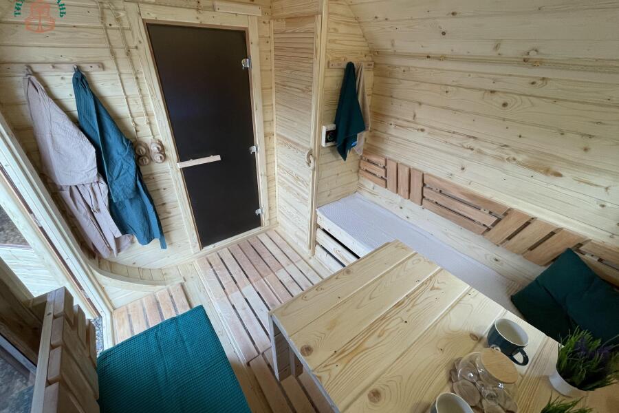 Баня Квадро 6 м, 3 отделения, с подсветкой. Цвет Орех темный, фото 15