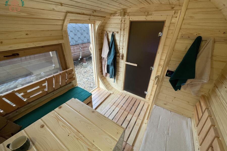 Баня Квадро 6 м, 3 отделения, с подсветкой. Цвет Орех темный, фото 16