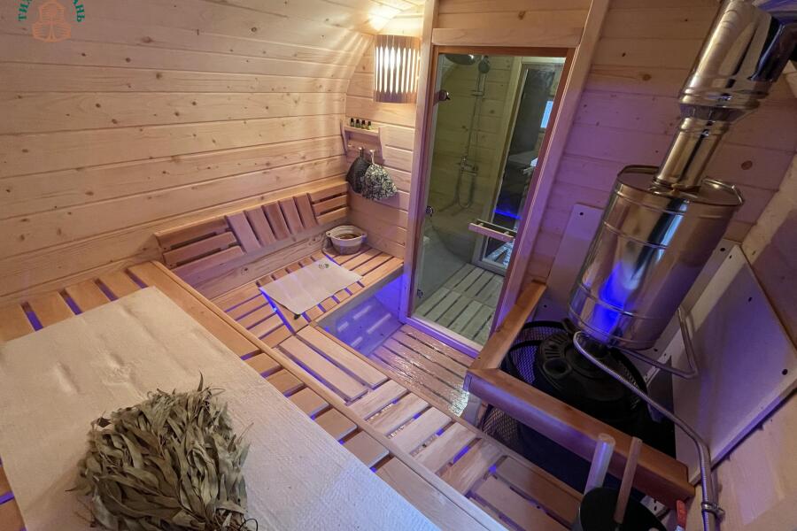 Баня Квадро 6 м, 3 отделения, с подсветкой. Цвет Орех темный, фото 22