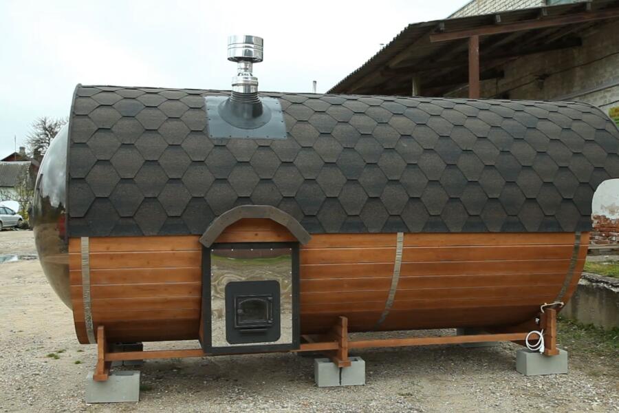 Баня Батискаф 4,6 м, 2 комнаты,  топка снаружи, фото 7