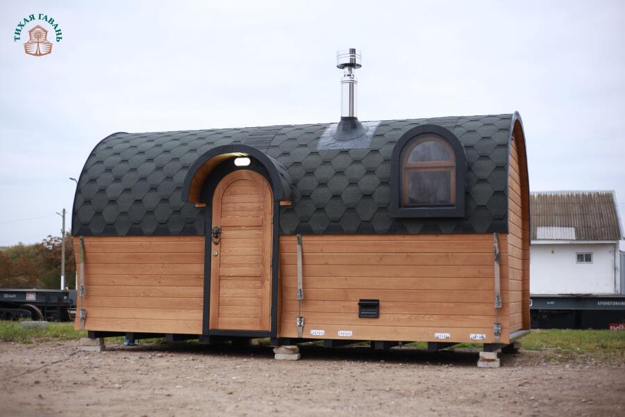 Баня Сундук 5 м, 2 отд, боковой вход, с душевой, топка внутри, фото 2