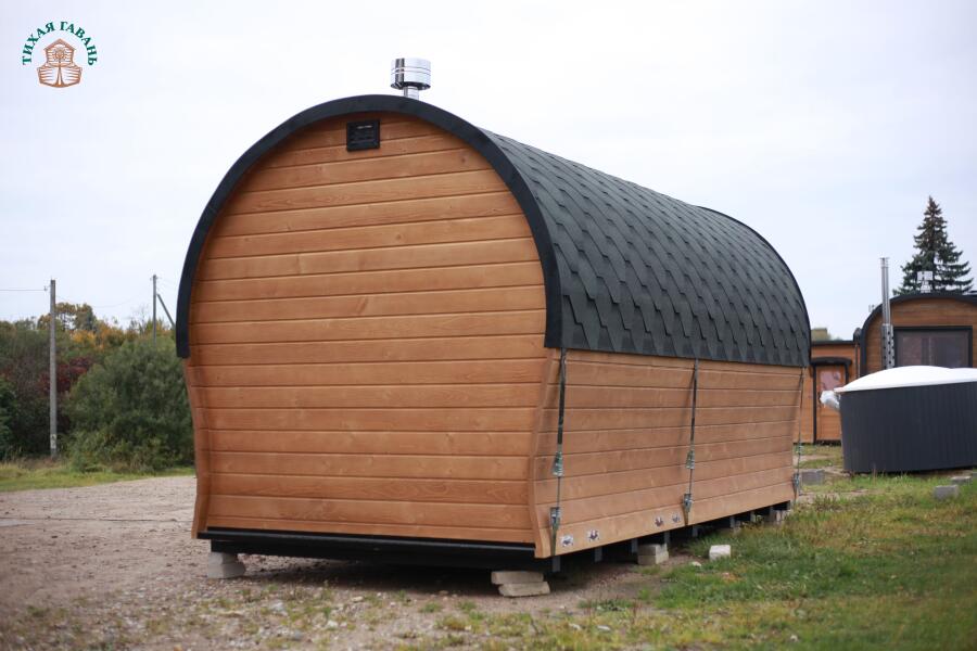 Баня Сундук 5 м, 2 отд, боковой вход, с душевой, топка внутри, фото 3