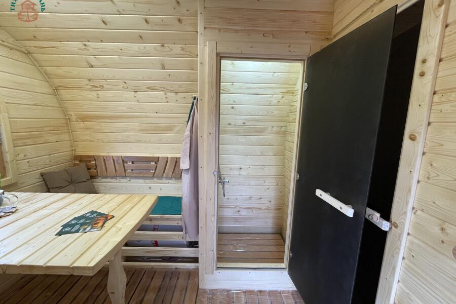 Баня Сундук 5 м, 2 отд, боковой вход, с душевой, топка внутри, фото 13