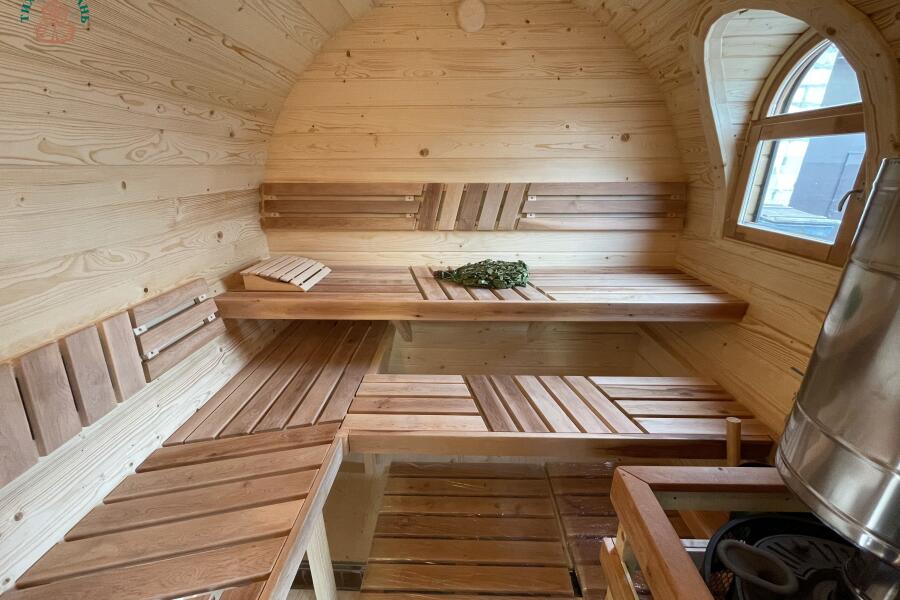 Баня Сундук 5 м, 2 отд, боковой вход, с душевой, топка внутри, фото 21