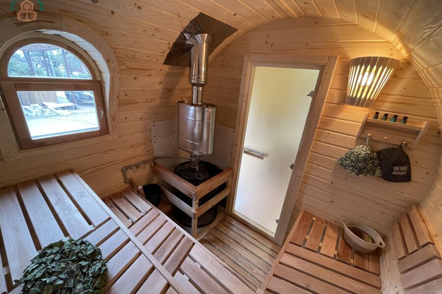 Баня Сундук 5 м, 2 отд, боковой вход, с душевой, топка внутри, фото 23