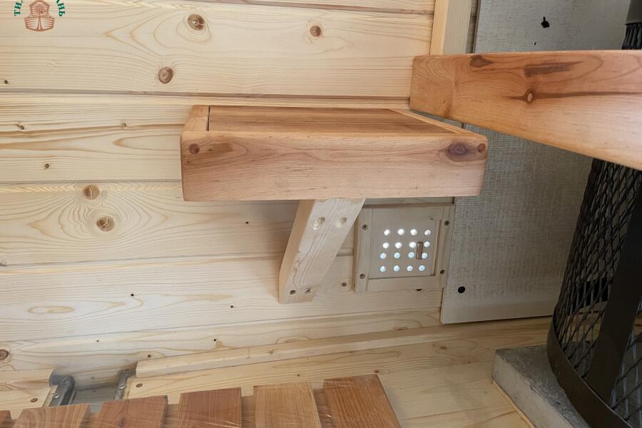 Баня Квадро-Хаус 6 м, 2 отделения, боковой вход, с душевой, цвет серый, фото 28