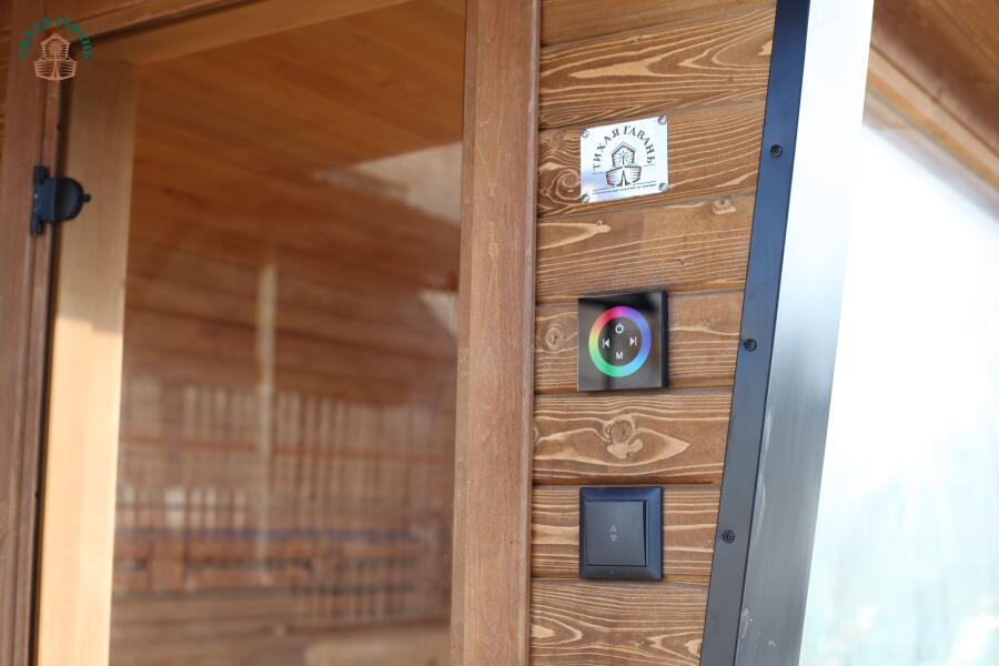 Каркасная сауна с панорамным окном по Финской технологии Сканди, фото 7