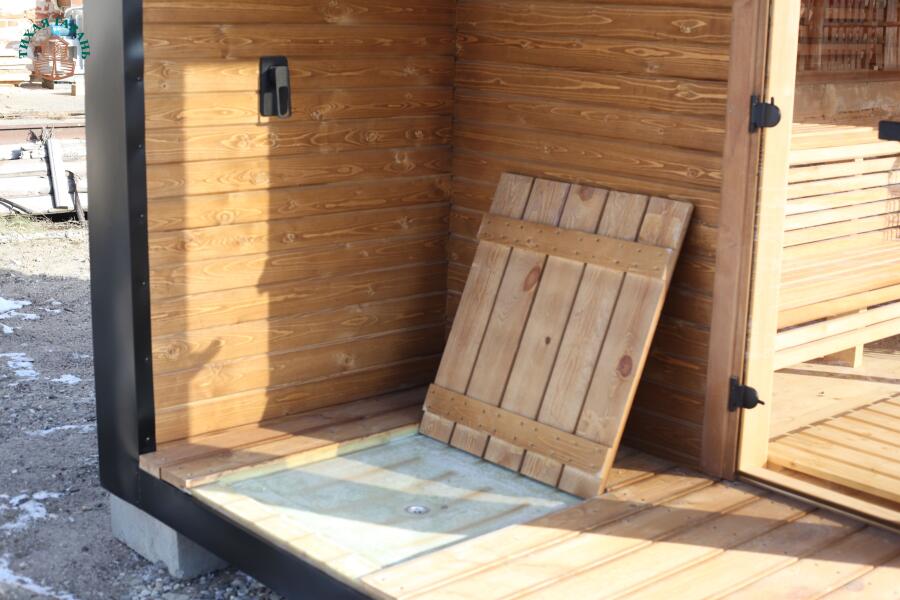 Каркасная сауна с панорамным окном по Финской технологии Сканди, фото 11