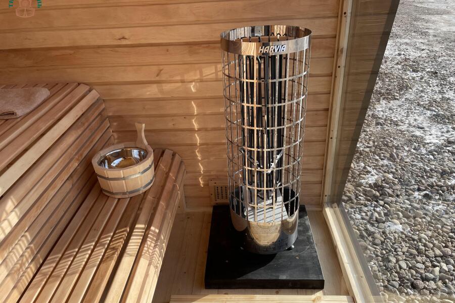 Каркасная сауна с панорамным окном по Финской технологии Сканди, фото 20