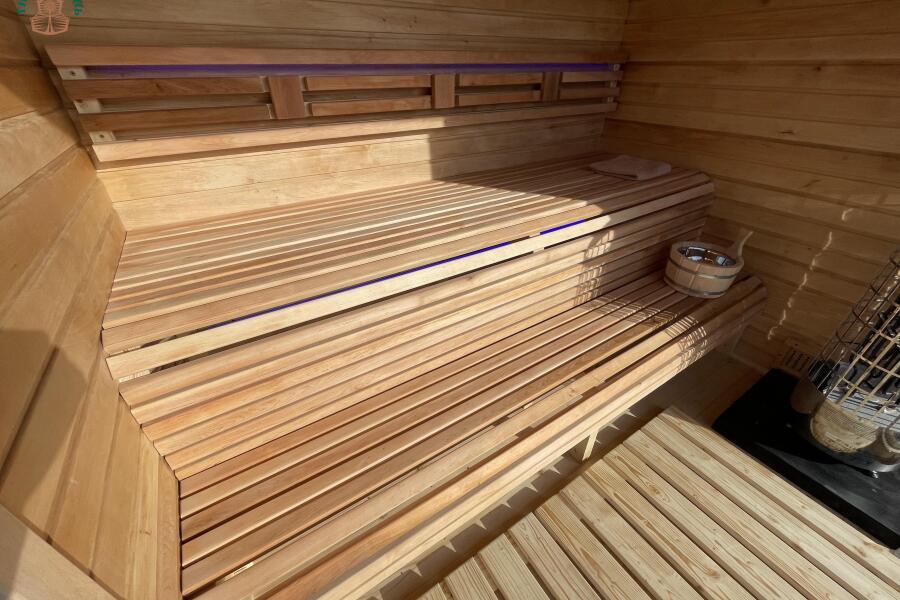 Каркасная сауна с панорамным окном по Финской технологии Сканди, фото 23