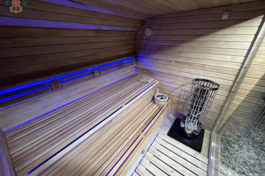 Каркасная сауна с панорамным окном по Финской технологии Сканди, фото 25